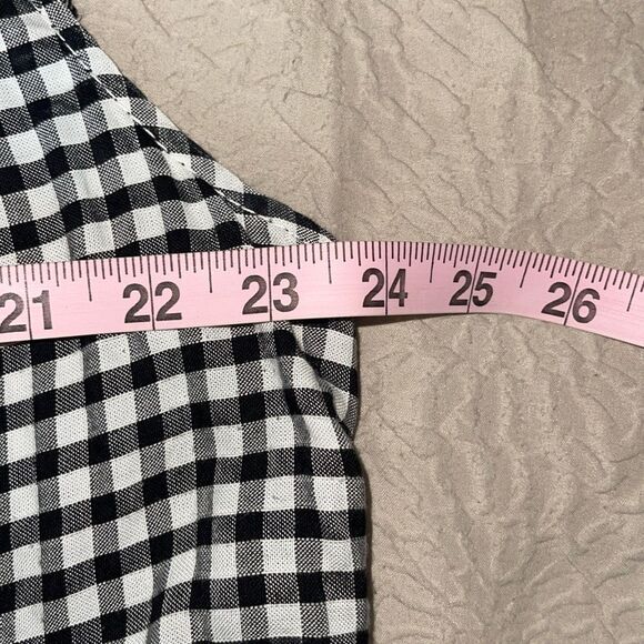 Max Studio Womens Gingham Sleeveless Tiered Mini Dress Black White 2X NWOT - Picture 7 of 8